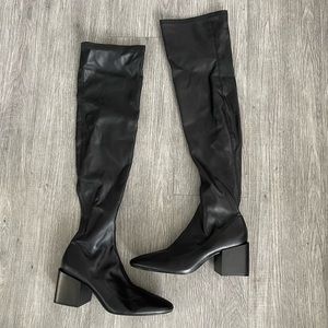 Zara over the knee leather boots